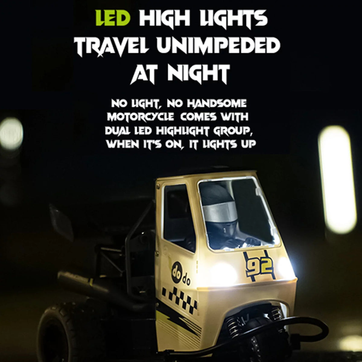 Remote Control Model Racing High Speed Light Toy, Pinnaco Motorcycle for with Thrilling Spray Action Function,
