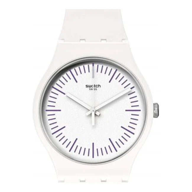 & White Drops 41 for mm Purple White Womens, Monthly Watch