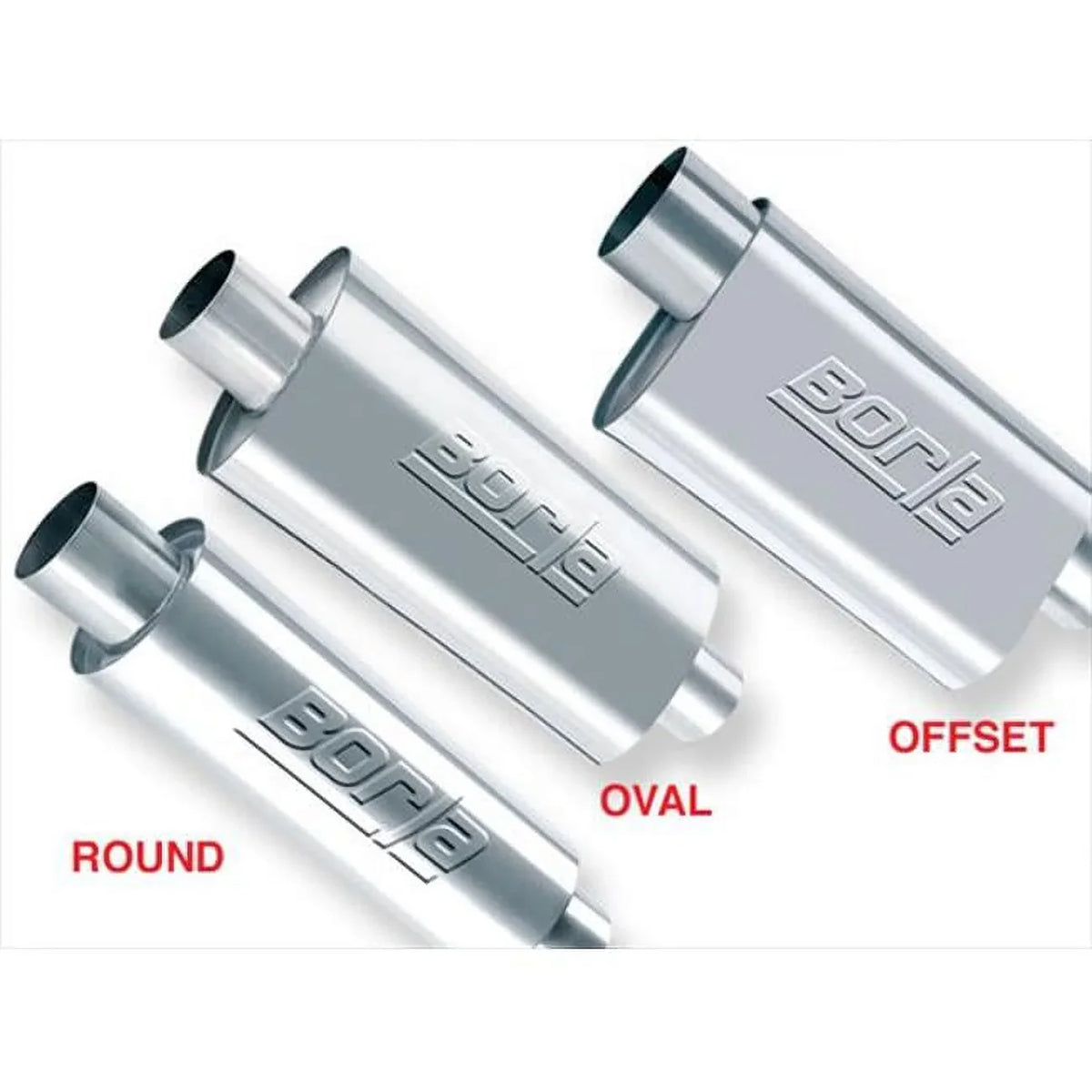 In. In. Round 3.5 - BORLA 15 Sportsman x 5 Center-Center Muffler Xr-1 40086 Racing