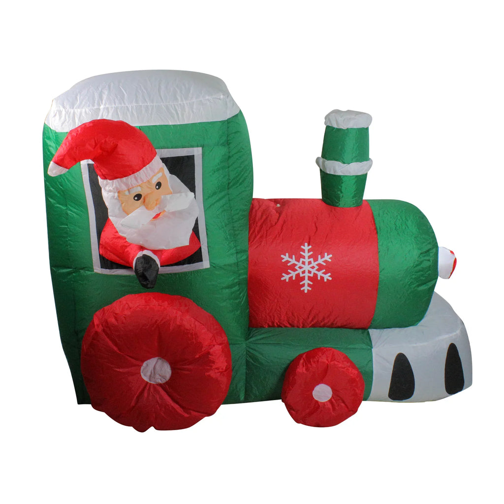 Locomotive Northlight Decoration Train Inflatable on 4.5' Outdoor Christmas Lighted Santa