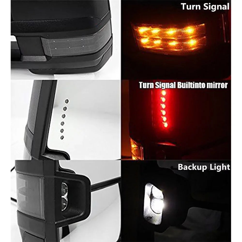 Tow Lamp+Backup Smoke Sierra Power Silverado 07-13 Mirror CHEVROLET Base Fits CHEVROLET 2007-2013 TAHOE SILVERADO, select: For Turn Heated 2007-2014