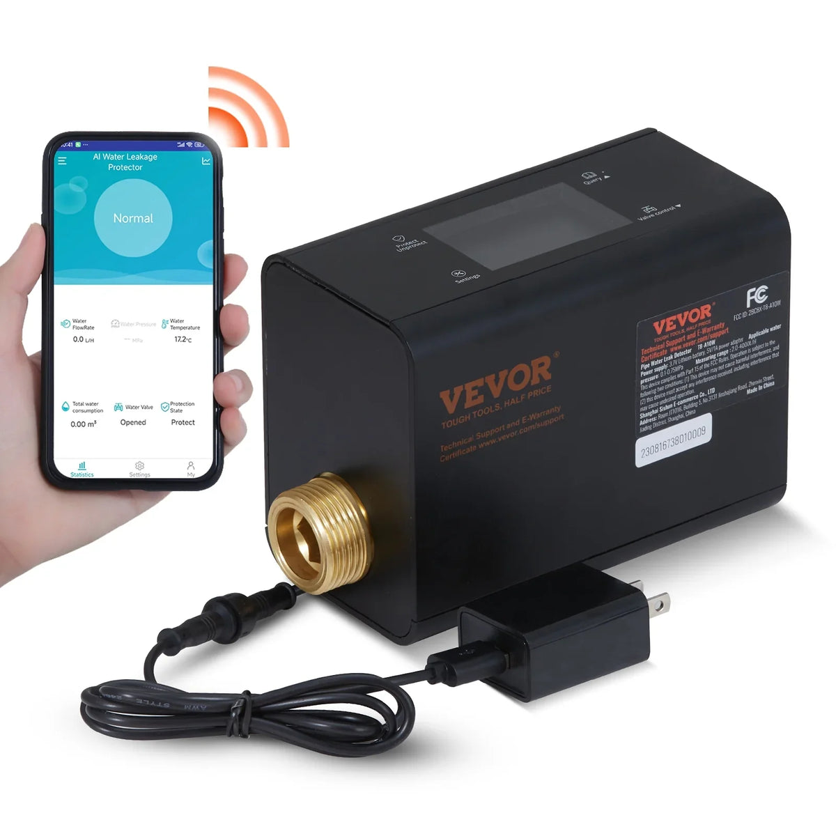 Smart or Water Detector Monitor SKYSHALO Diameter. Shutoff Automatic Leak 1" Available pipeline in 3/4"