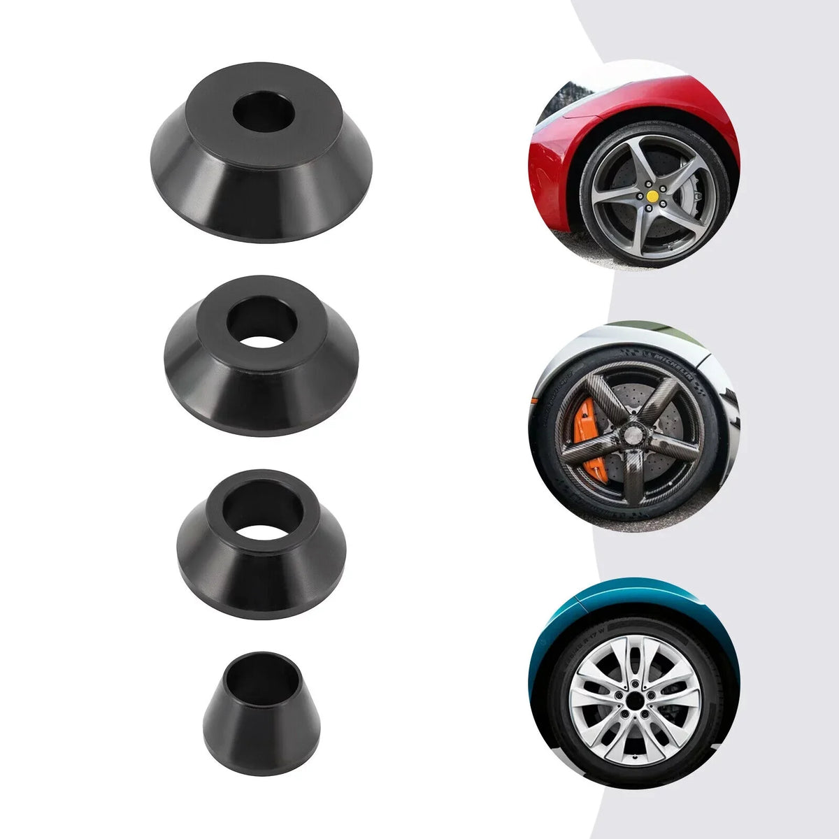 36mm Balancer 4 Kit Cone Taper Set Tire Balancer Cones Cones Sizes Wheel Adapter
