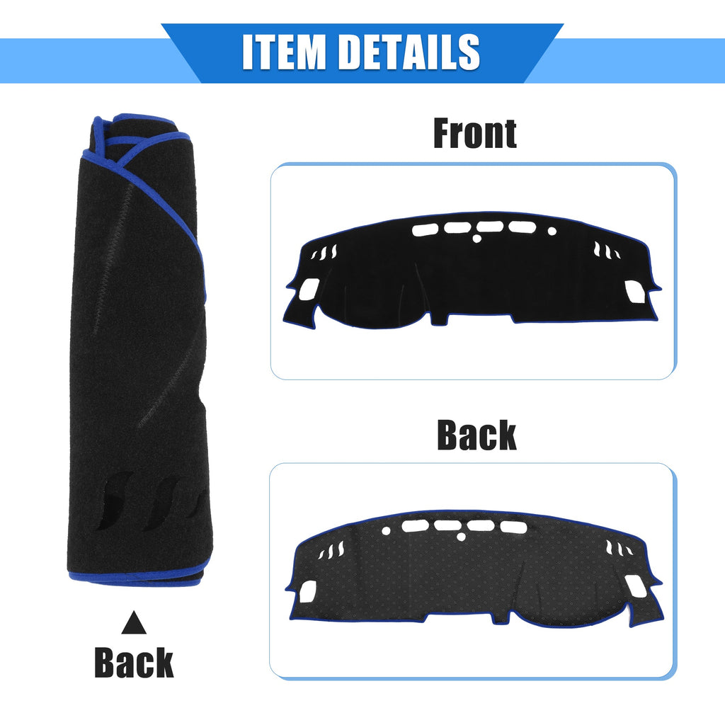 Nissan Kicks Compatible for Cover Bargains Unique Polyester Console Car Protective Dashboard Center 2017-2020 Blue