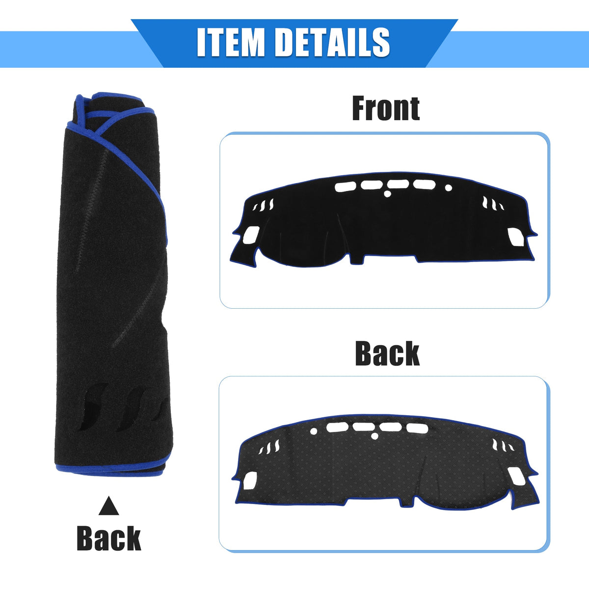Nissan Kicks Compatible for Cover Bargains Unique Polyester Console Car Protective Dashboard Center 2017-2020 Blue