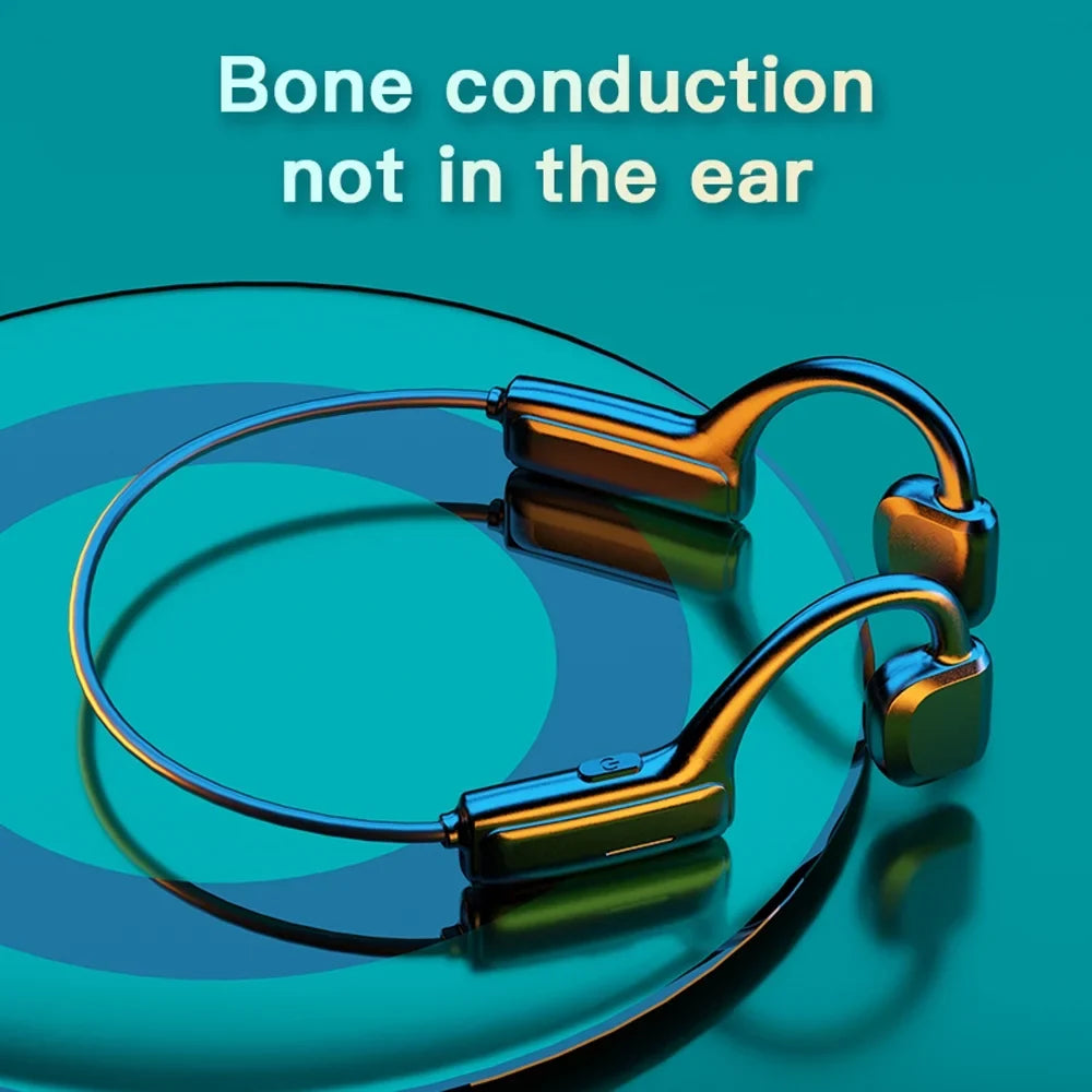 Earbuds Bone Bluetooth Sport Wireless Conduction Outdoor Headset Headphones 5.1