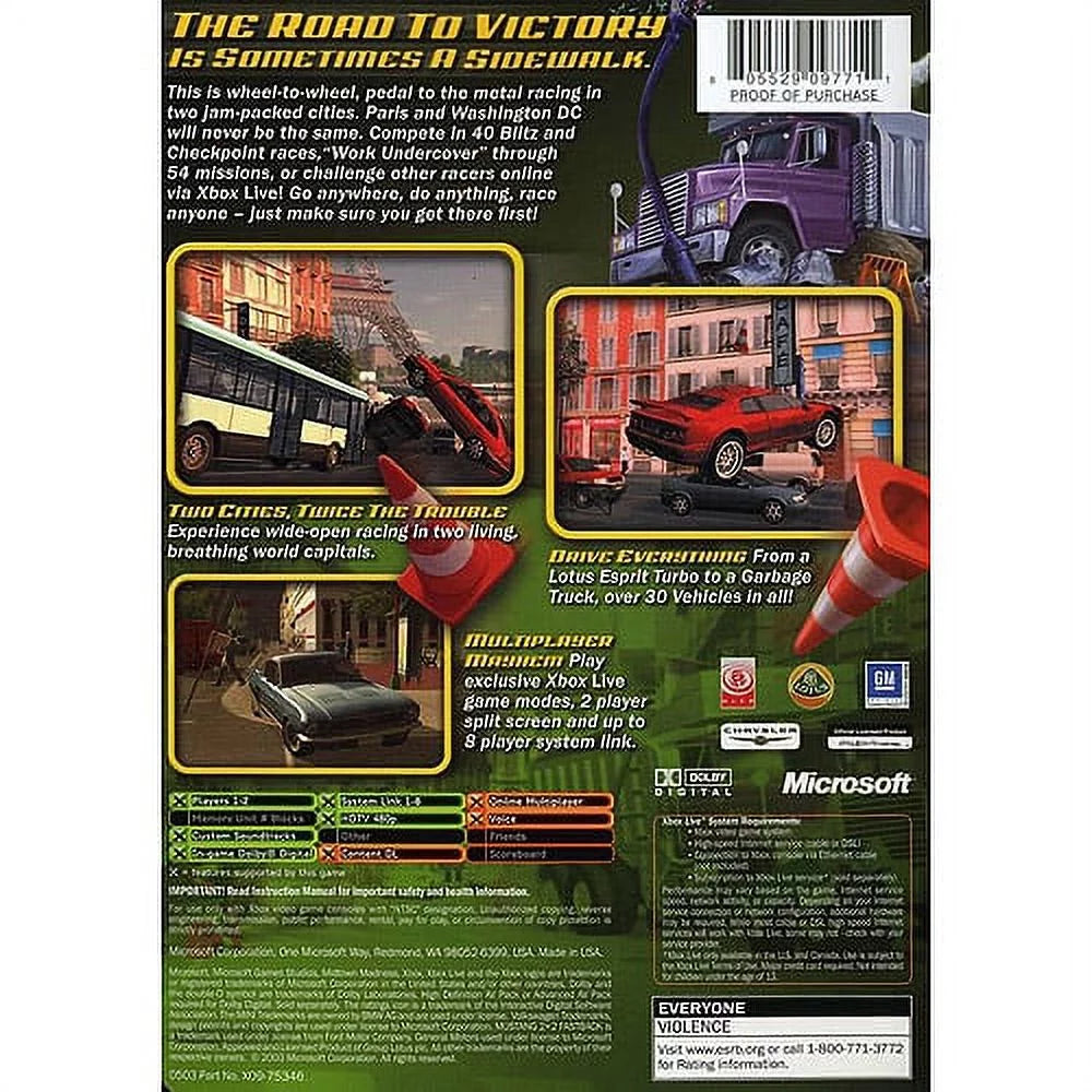'- DVD Midtown Madness English - Xbox Microsoft -