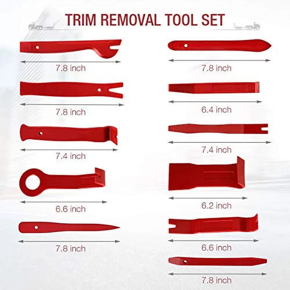 Panel Kit, Trim Clip Kit Fastener Red Automotive Radio BYNIIUR Plastic Remover Kit, Removal Removal Pliers Interior Tool Pcs 88 Car Pry Tool Door Auto Tool, Tool