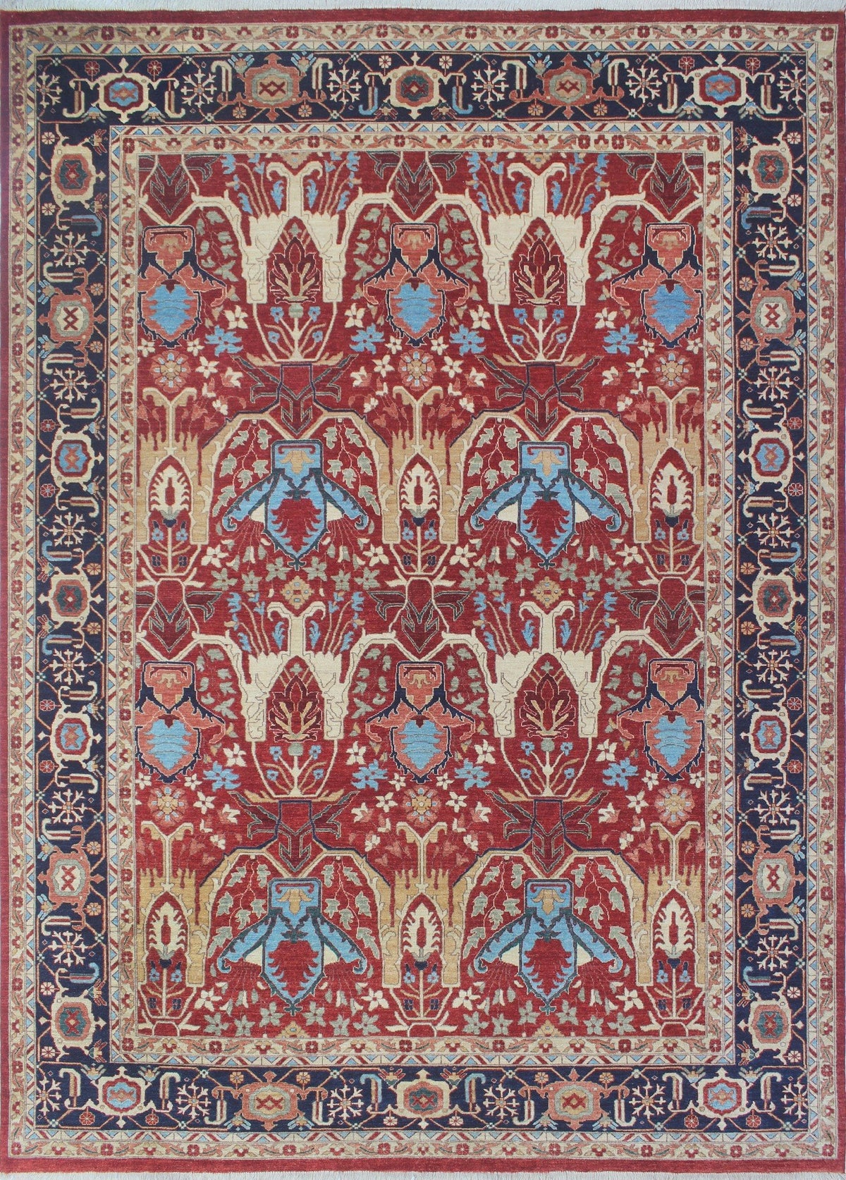 Rug, x Aria Rust/Blue Ramez 9'10" 13'7"