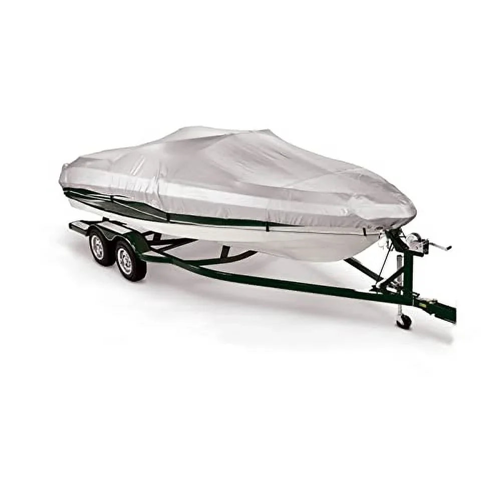 Waterproof Duty Pro-Style & 12ft-14ft to Heavy V-Hull Boats, Bass Savvycraft Long, Fish 12'-14', fits up Polyester Ski Beam 68" Marine Boat Cover Boats Grade Runabouts,
