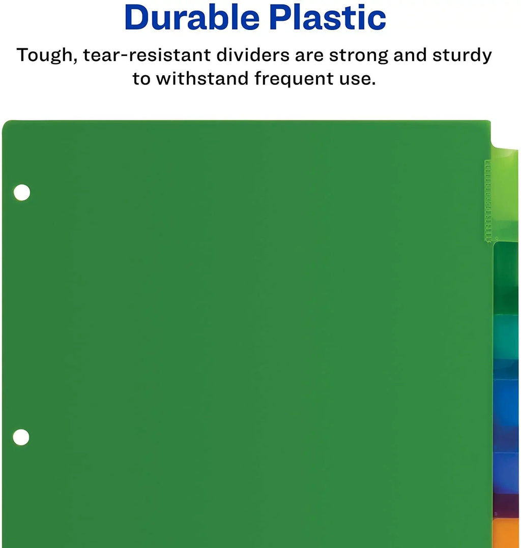 Plastic of Big Tab 8 Multicolor Avery Insertable 24 Tabs, Sets Case 11901 Pack Dividers,