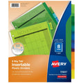 Plastic of Big Tab 8 Multicolor Avery Insertable 24 Tabs, Sets Case 11901 Pack Dividers,
