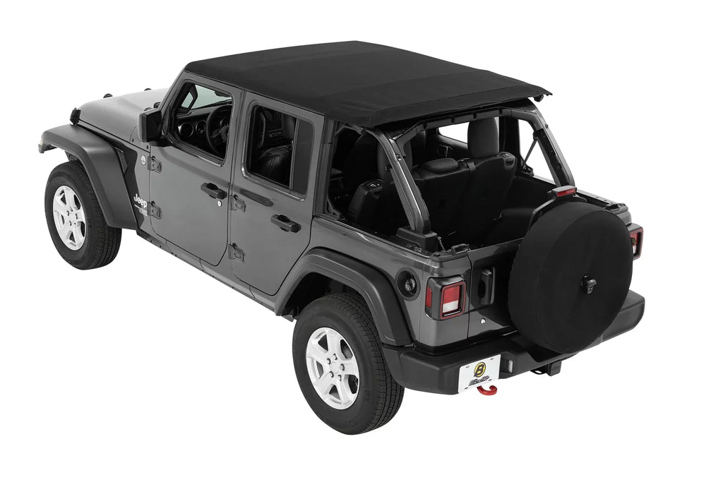JL, Current, Black Trektop 2018 Model Jeep 4-Door a Years Twill (56863-17) Wrangler Bestop to for