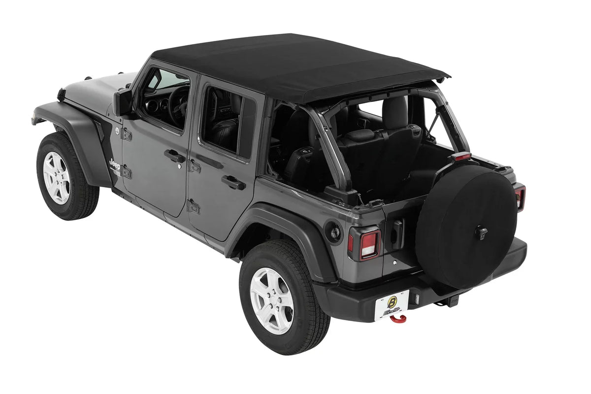 JL, Current, Black Trektop 2018 Model Jeep 4-Door a Years Twill (56863-17) Wrangler Bestop to for
