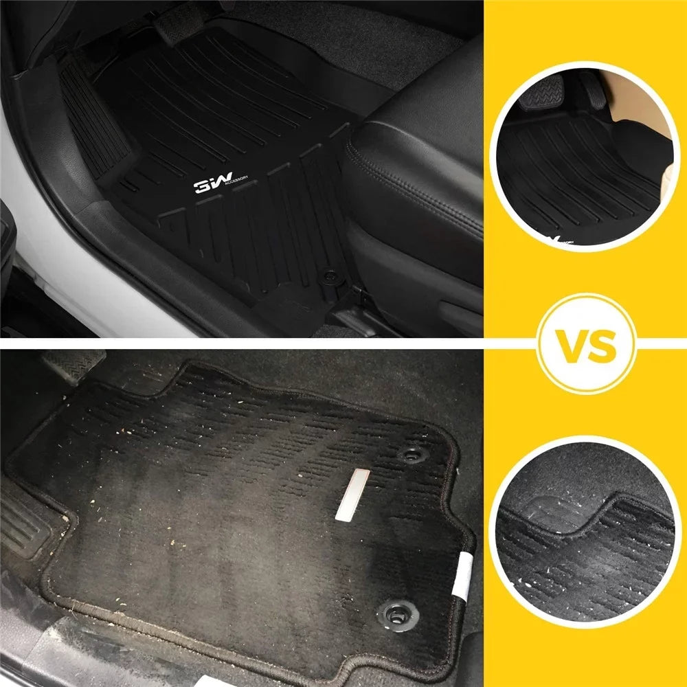 2018-2021 Jeep Unlimited Jeep White Weather JL mats Wrangler with - for 3W Logo Floor subwoofer 4-Door,Black for Liners Mats&Cargo All Floor &Trunk Wrangler JL Liner