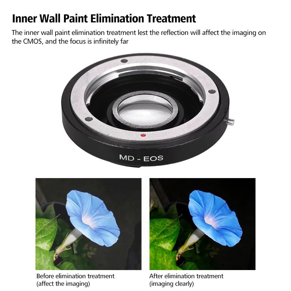 MD- Lens Fit Camera Ring Adapter MD Mount EF Focus Suzicca Canon Corrective Lens for Lens Infinity with to for Minolta