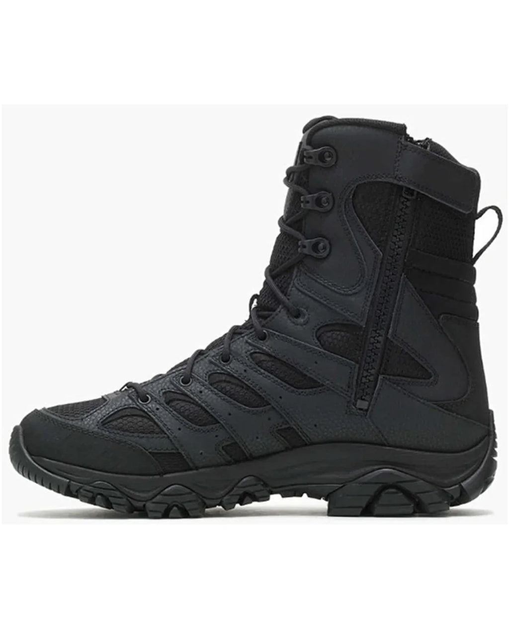 Boot Merrell 8" 3 Tactical D(M) 9 Men's Round Toe Black Zip Waterproof US Moab