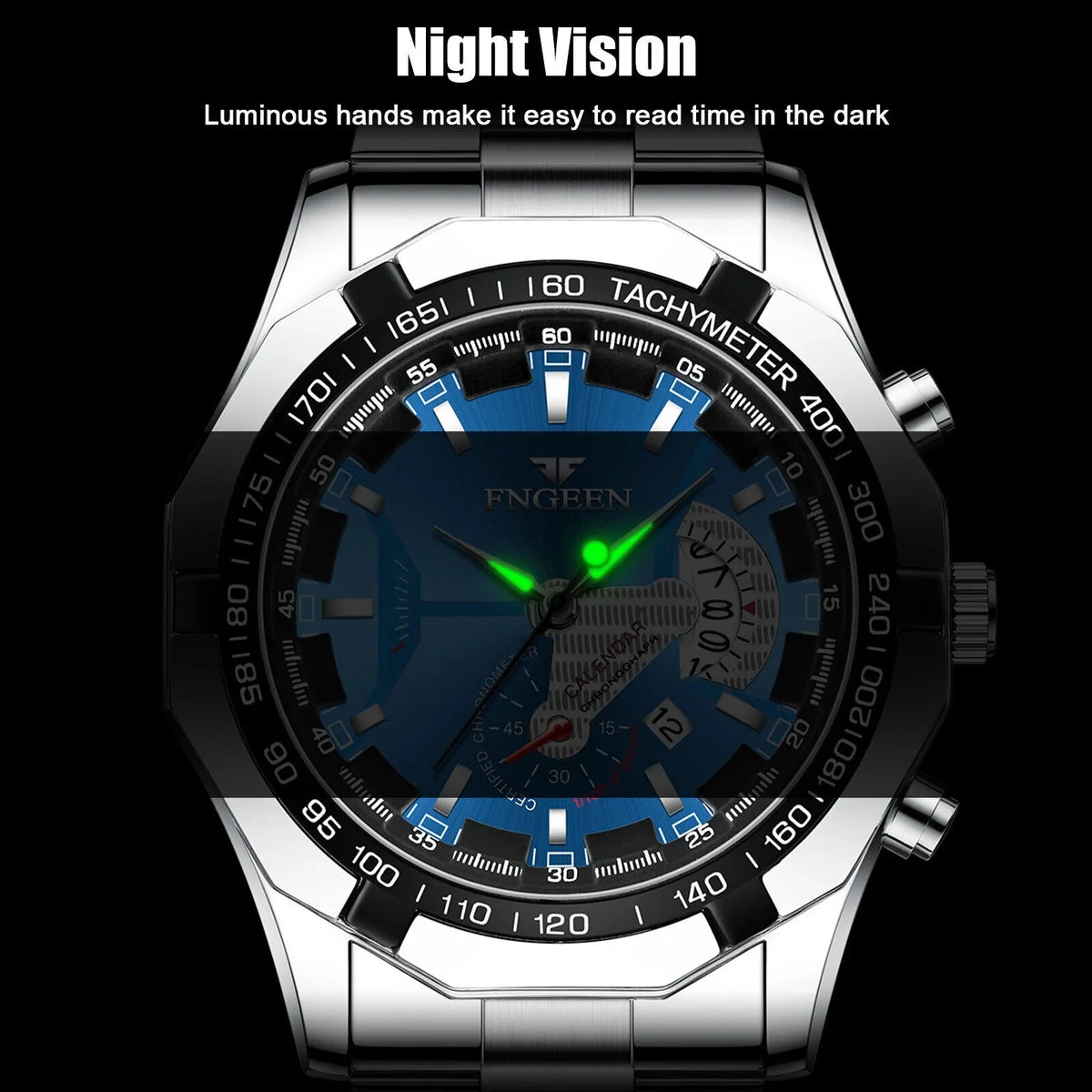 Luxury Men's Analog Quartz Wristwatch Stainless Waterproof Watch Classic Steel