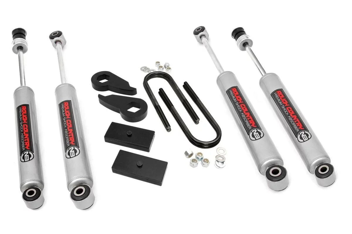 F150 | N3 | Leveling 1997-2003 | 4WD Country Lift Rough / Suspension Shocks Bar (fits) Kit Torsion 2.5" Blocks 47430