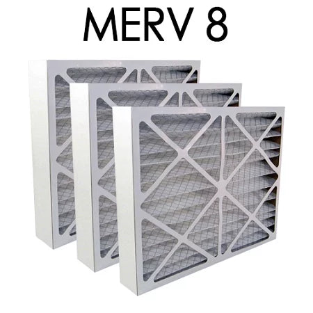 3PK Pleated Filter Air Actual 11.375x23.375x3.625 - | MERV 8 12x24x4 Size