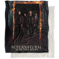 Back Sherpa Frame Silky Soft Fire Supernatural Blanket, Super 50*60inch, LOGOVISION Touch Blanket Throw