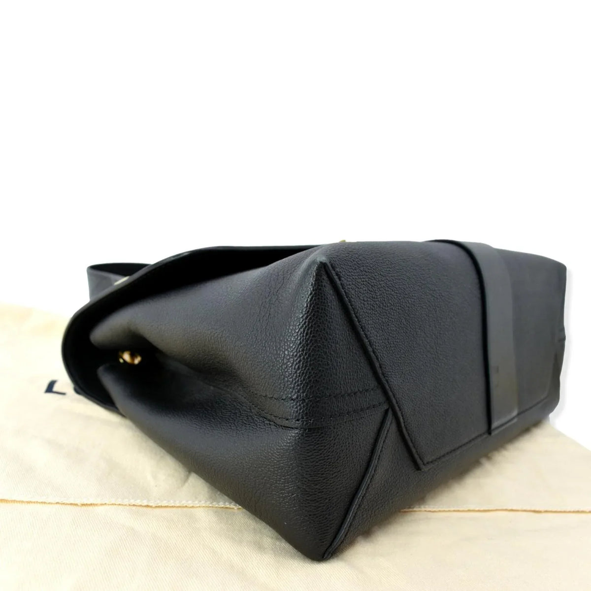 Very Bag Shoulder Leather Monogram Black LOUIS One Pre-owned Handle VUITTON