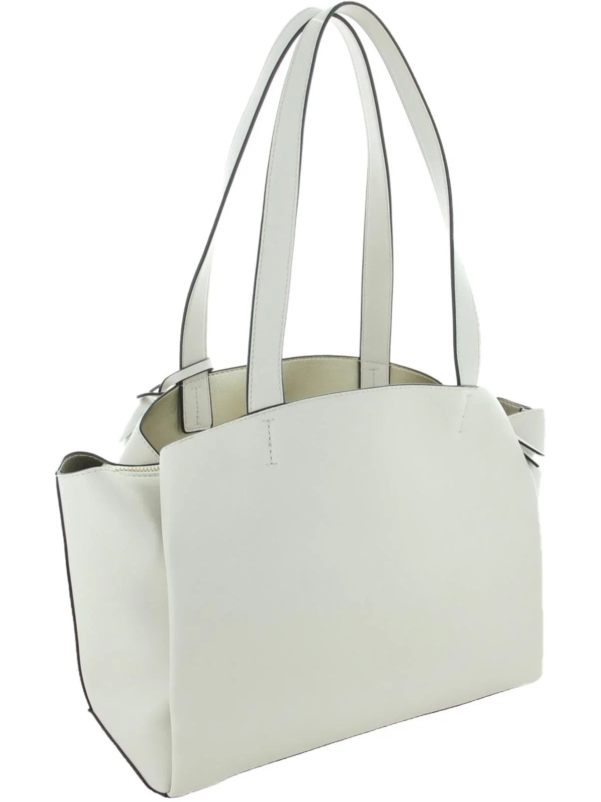 East/West Ivory Handbag Satchel Medium Faux Leather West Nine Mariele Womens