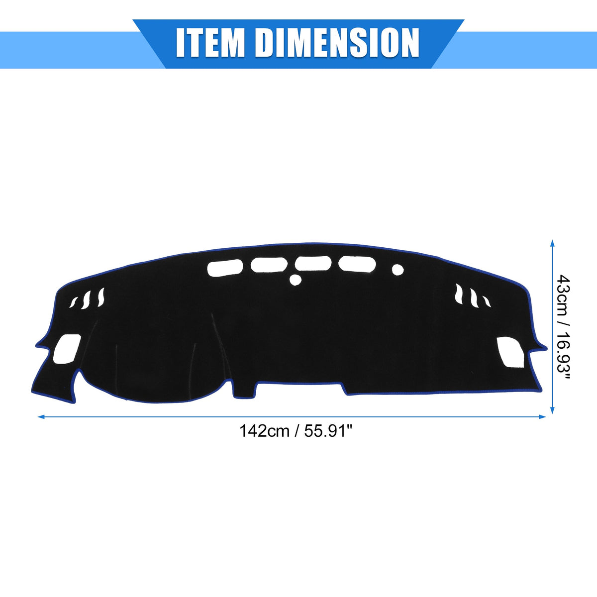 Nissan Kicks Compatible for Cover Bargains Unique Polyester Console Car Protective Dashboard Center 2017-2020 Blue
