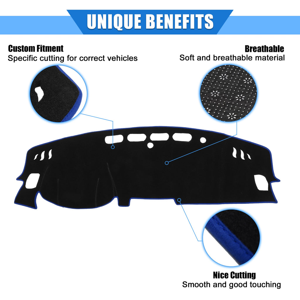Nissan Kicks Compatible for Cover Bargains Unique Polyester Console Car Protective Dashboard Center 2017-2020 Blue