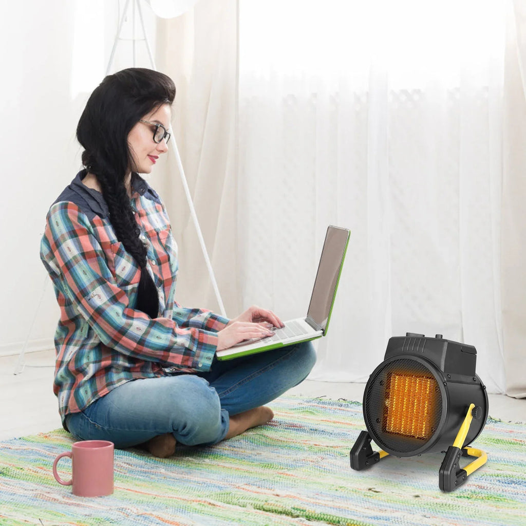 Bedroom Heater Protection Electric with Desk Personal Office Ceramic Adjustable Portable Overheat for Fan Temperature 1500W Heater iMounTEK Space