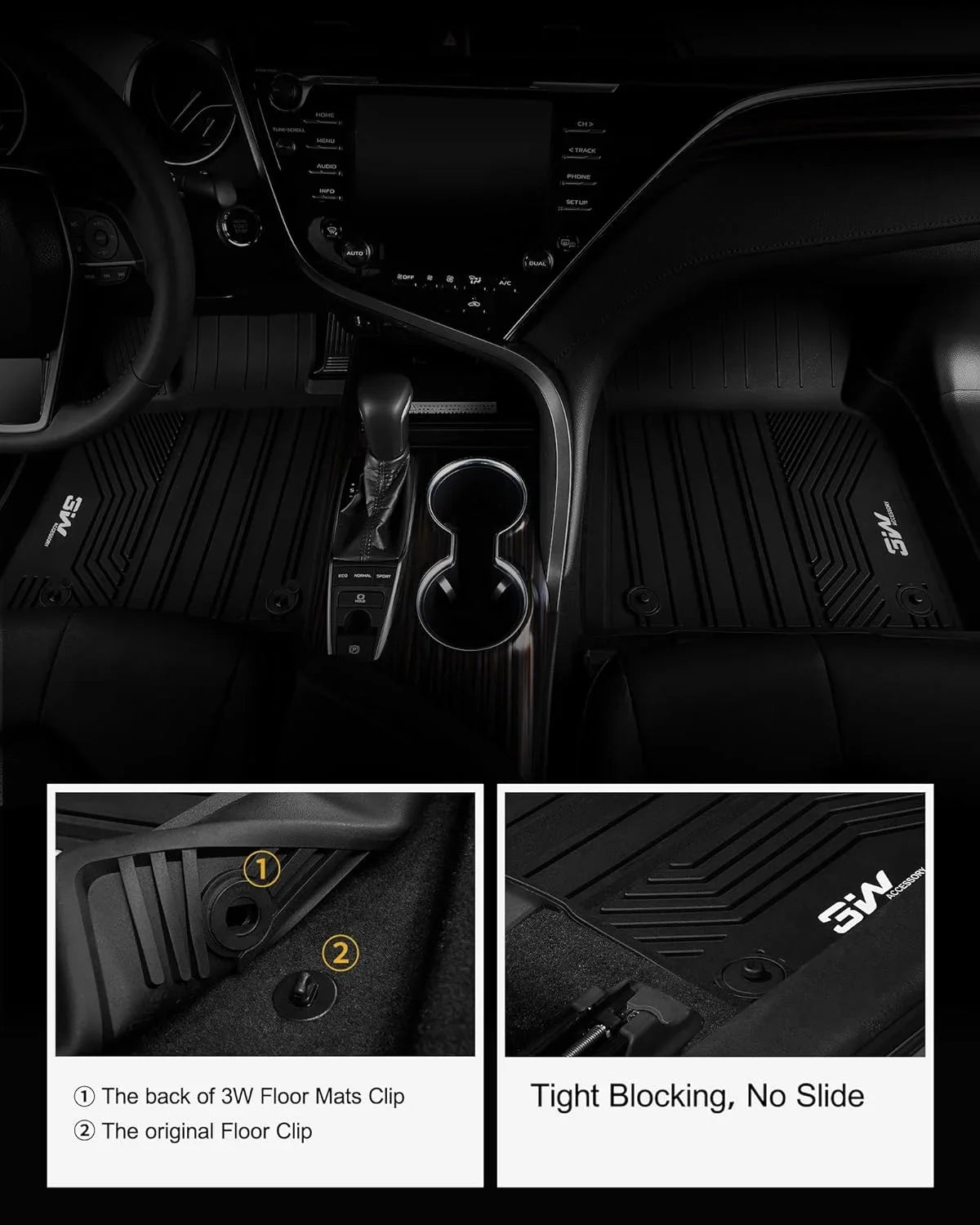 for Floor Cargo Trunk Camry FWD FWD ONLY Liner and TPE or Mat 2018-2024 Liner 3W All Toyota Fit Camry Mats Floor & for AWD) Custom (Not for Weather Hybrid