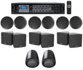 Amp+(6) Pendant+Ceiling Office/Hotel JBL Cube+(2) for 3.5" Speakers 6-Zone Black
