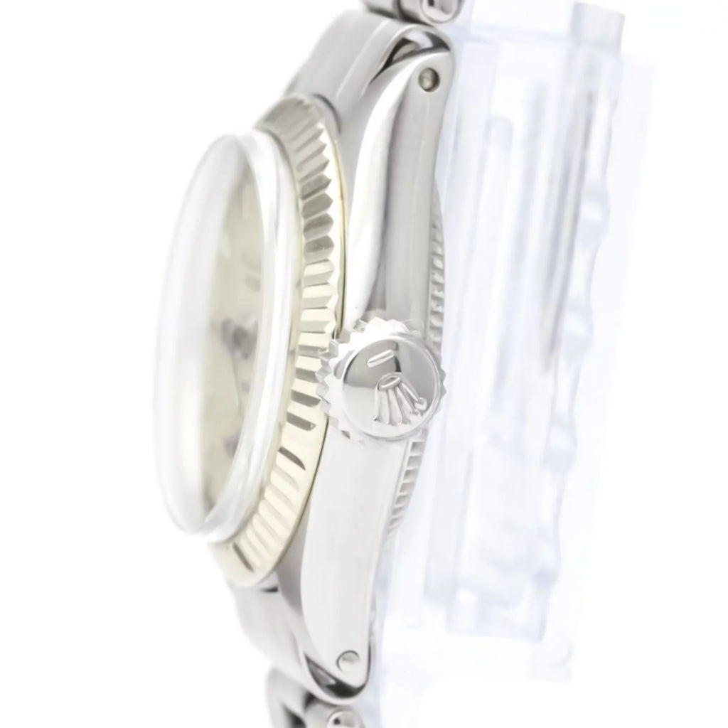 White Hand-Winding Gold ROLEX BF551892 Used Precision Steel Mens Vintage 6525 Authenticated Watch