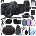 R6 Lens+128GB W/ F/4-5.6 24-105mm Digital Lens+75-300mm Mirrorless Bundle) Canon III Memory+Case+Filters+Tripod(26pc f/4-7.1 EOS Camera