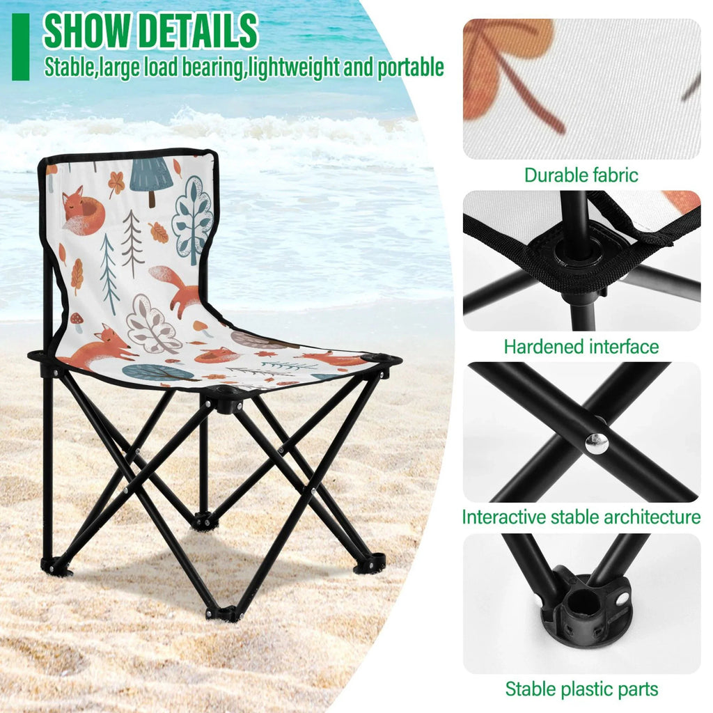 Camping 220LBS Chair Portable Carry Folding Outdoor Bag Support Fishing Lawn Fox Beach to Chair Chair in Chair Forest with