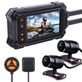 Night GPS Dash Rear 1080P Waterproof Front Vision Camera 3" A12 Motorcycle WIFI