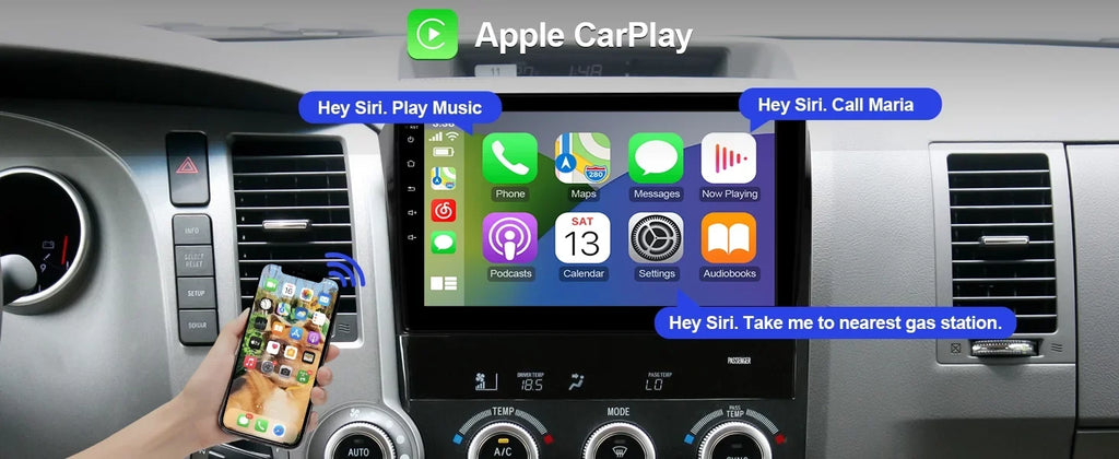 Car Camera Navi Car GPS & Double Radio Backup Touchscreen Screen Tundra Support 10 2008-2018 IPS with inches Android 2007-2013 Carplay 10.1 2+32G & Auto Stereo Android Sequoia for FM Din BT Toyota