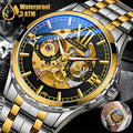 Skeleton Steel Hollow Luxury Men's Stainless Watch Mechanical Business Automatic