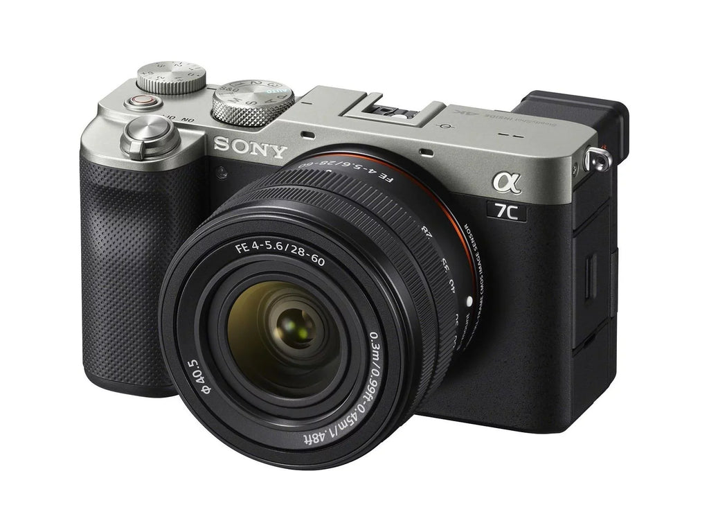 Camera Lens Alpha Mirrorless 28-60mm (Silver) FE Bundle with a7C Essentials Sony
