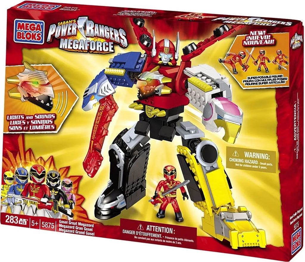 MegaForce Megazord Bloks Mega Set Gosei Great #5875 Power Rangers