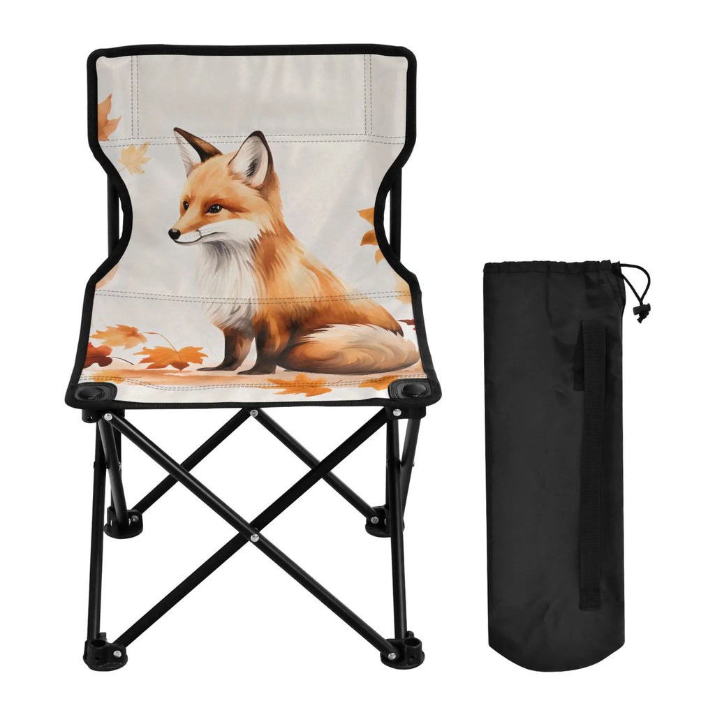 Bag Camping Carry Fishing Fox Outdoor Folding with Leaves Chair Autumn Beach Chair for Chair with Kids Portable Lawn Chair Small