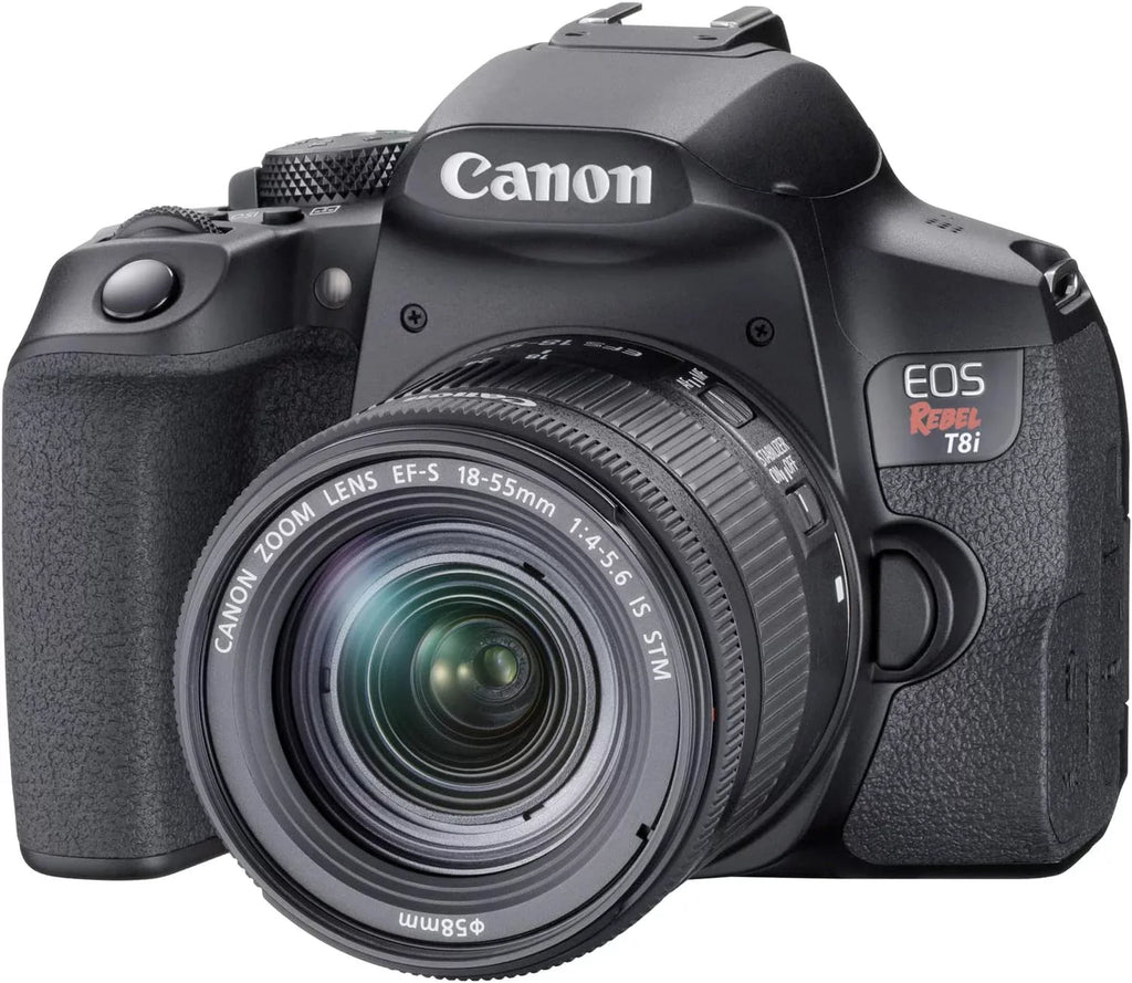 and (64GB, IS Flash, DSLR 18-55mm Grip with Rebel for f/4-5.6 Canon EOS Camera and T8i Accessories Bundle Lens EF-S Hand Tripod, STM Kit More) Camera