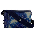 (Fair) M81431 VUITTON LOUIS Wallet Pre-Owned Wearable Shoulder Blue Monogram Gaston Bandana Bag Men's