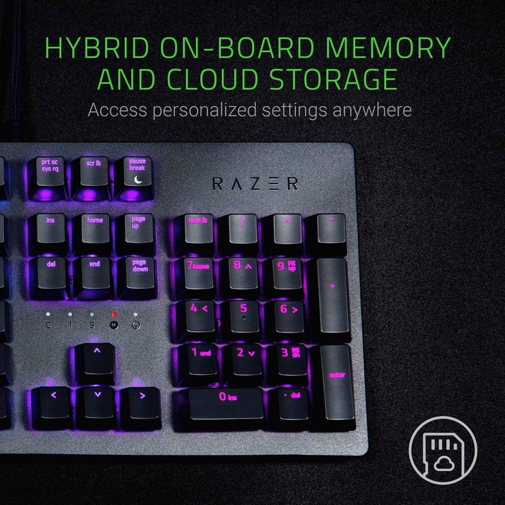 '- Cloud of Durability Million Keystrokes Razer Opto-Mechanical & Switch - Storage Huntsman On-Board Hybrid and Memory Clicky up Keyboard - Light to 100 Gaming