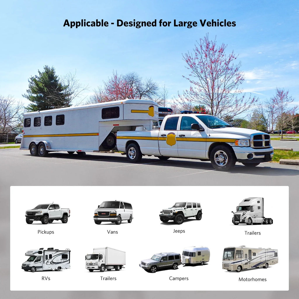 Night High-Speed with Trailers/ Observation RV/ Parking Kit, HD 7" Wireless Rear Cameras for Waterproof View IR Camper/Semi-Trailer/Tractor Camera Lines Monitor Backup Vision Reversing with