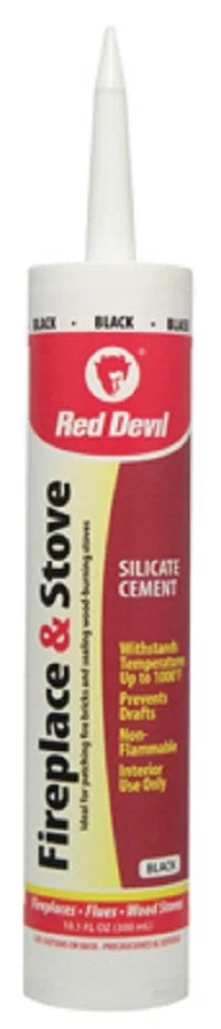 oz Fireplace of Sealant 10.1 - Black & Quantity 3 Repair Devil 0466 Red Tube Stove Of