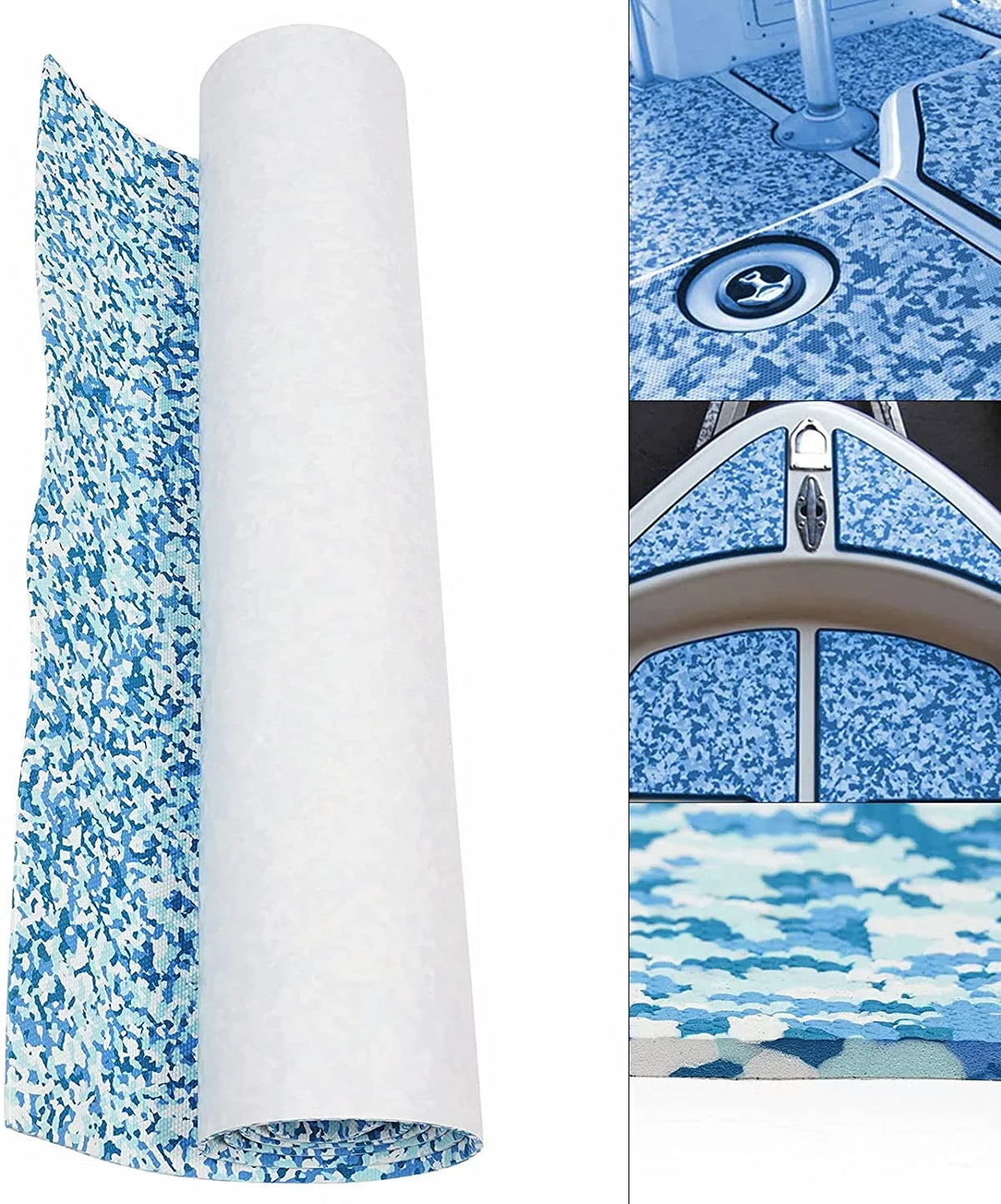 EVA Boat White inch Foam RV Teak Decking for Sheet Artificial Mat Teak Non-Slip Camouflage Floor Car 35.4X Marine Yacht Blue Mat Yachts 94.5