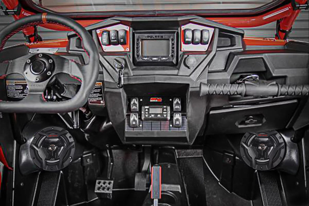 RZR 2014-2017 for Polaris 1000/900S/Turbo Speakers+Pods+2-Ch 6.5" Amp JVC