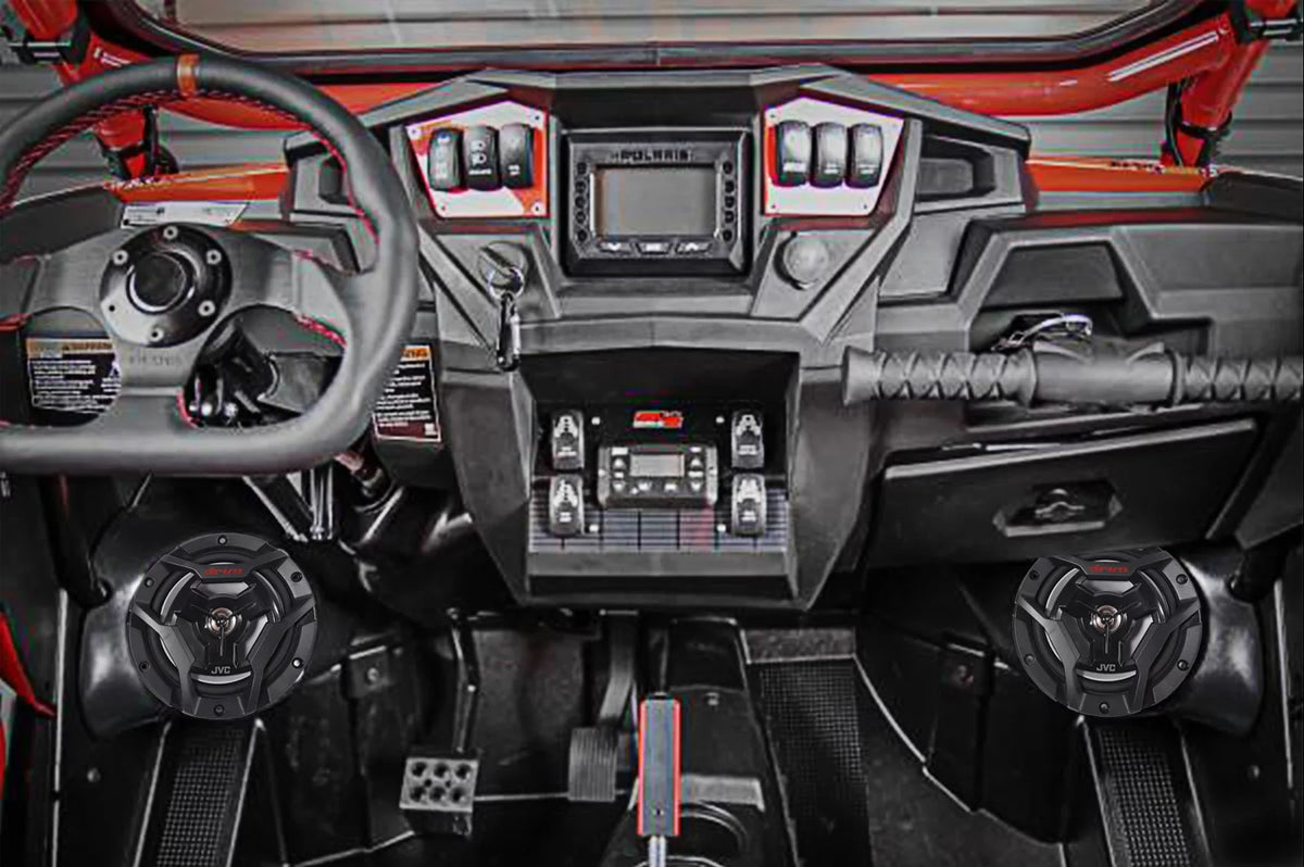 RZR 2014-2017 for Polaris 1000/900S/Turbo Speakers+Pods+2-Ch 6.5" Amp JVC
