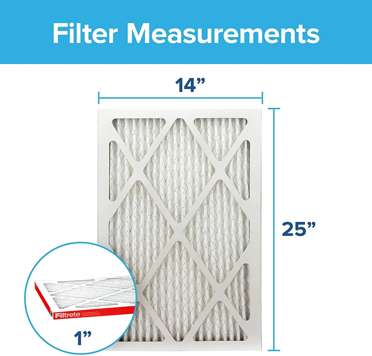 6-Pack MPR Filter, 13.81 Micro 1000, (exact Defense, 24.81 0.81) AC Air Allergen 14x25x1, x x Furnace Filtrete dimensions
